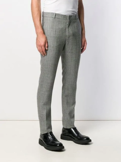 Shop Balmain Prince Of Wales Check Trousers In Black