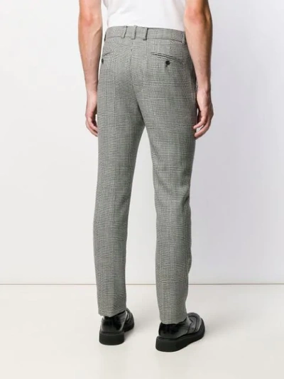 Shop Balmain Prince Of Wales Check Trousers In Black