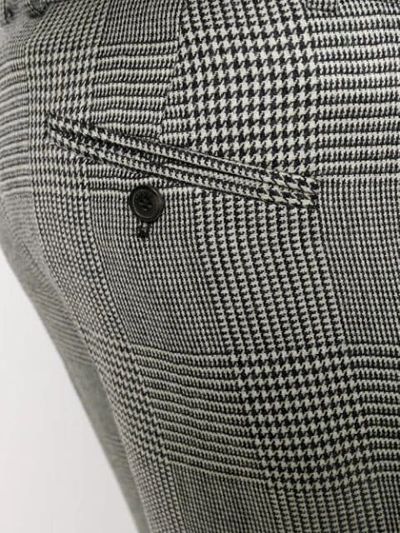 BALMAIN PRINCE OF WALES CHECK TROUSERS - 黑色