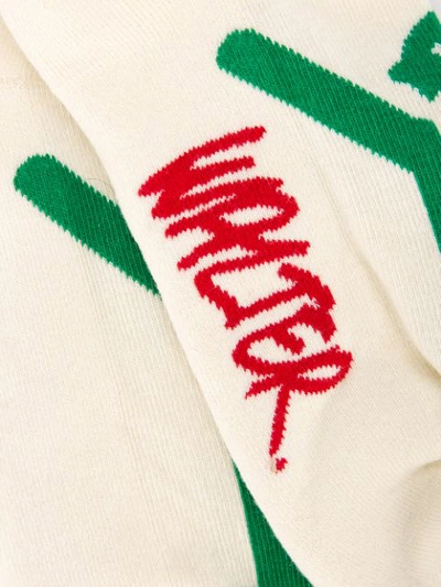 Shop Walter Van Beirendonck Top Socks - White