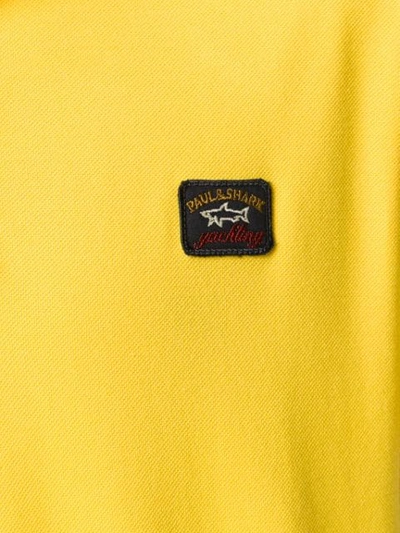 Shop Paul & Shark Logo Polo T-shirt In Yellow