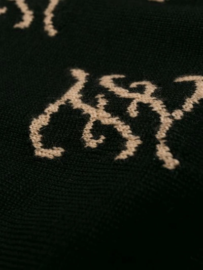 Shop Fendi Karligraphy Ff Monogram Sweater In F0g9q Nero Sabbia