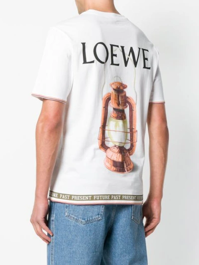 Shop Loewe Printed Hem T In White