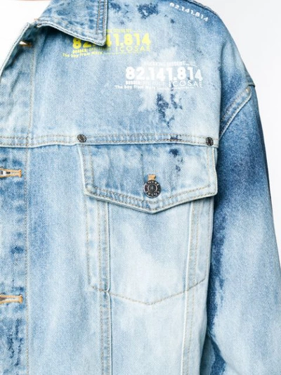 Shop Icosae Acid Wash Denim Jacket In Blue