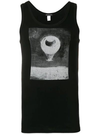 Shop Ann Demeulemeester Graphic Print Tank Top In Black