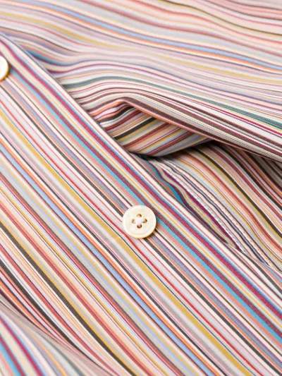 Shop Paul Smith Slim-fit Signature Stripe Shirt In Neutrals