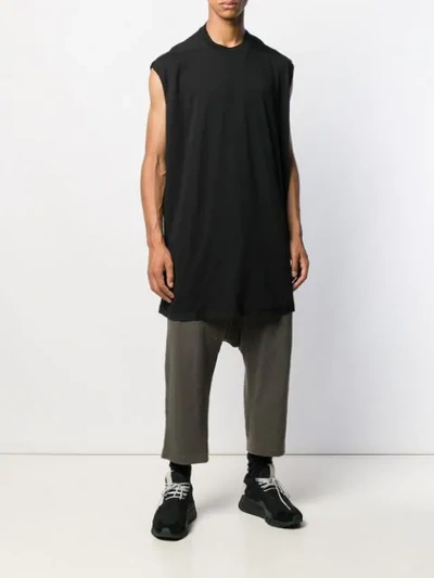 RICK OWENS DRKSHDW TARP OVERSIZED TANK TOP - 黑色