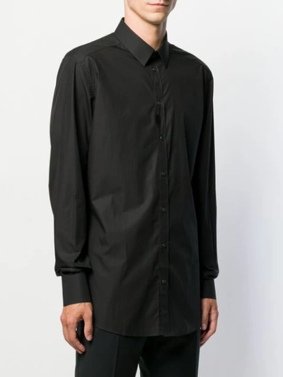 Shop Dolce & Gabbana Long-sleeve Poplin Shirt In Black