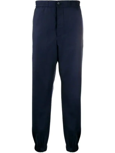Shop Etro Elasticated Track Pants In Blue