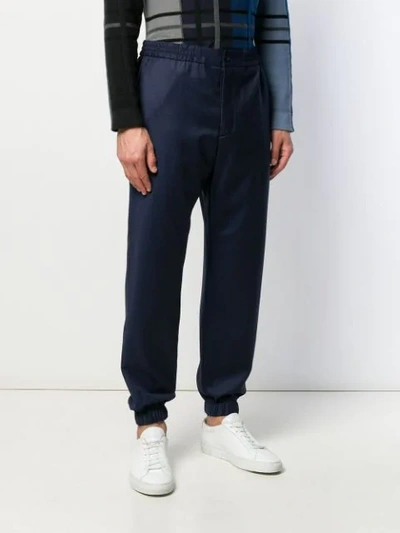 Shop Etro Elasticated Track Pants In Blue