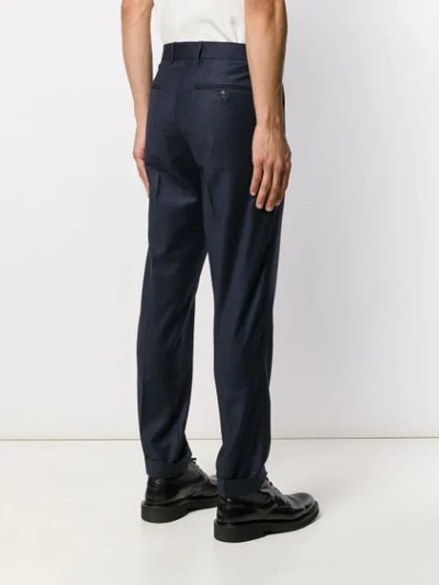 Shop Tiger Of Sweden Tilman Straight-leg Trousers In Blue