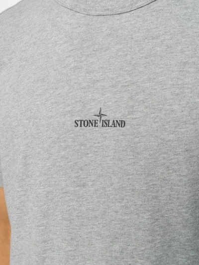 Shop Stone Island Micro Logo Print T-shirt In Grey