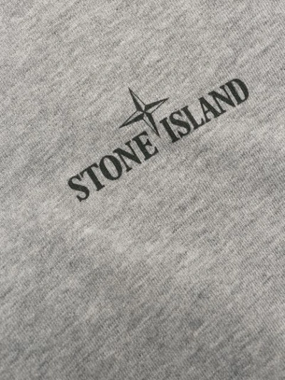 Shop Stone Island Micro Logo Print T-shirt In Grey
