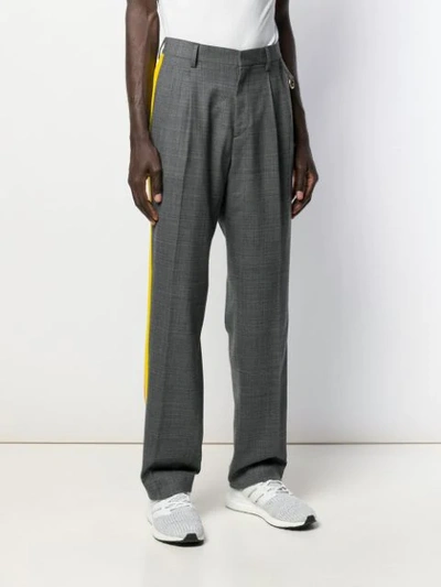 Shop Stella Mccartney Julian Mélange Tailored Trousers In Grey