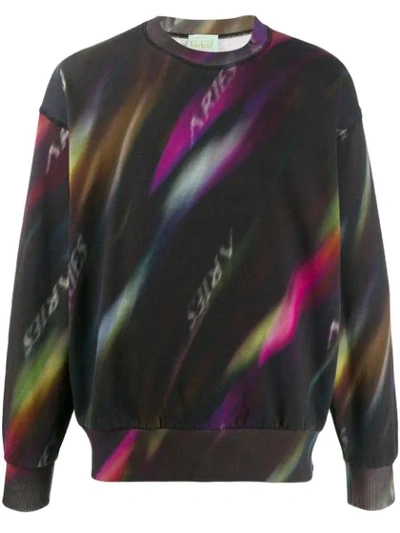 Shop Aries Aurora Sweatshirt In 008 Black/multi