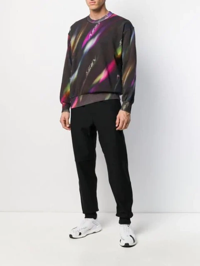 Shop Aries Aurora Sweatshirt In 008 Black/multi