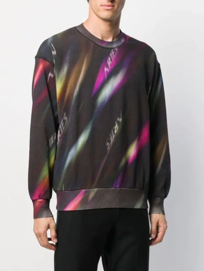 Shop Aries Aurora Sweatshirt In 008 Black/multi