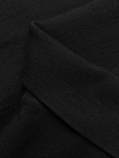 Shop Ermenegildo Zegna Long Sleeved Polo In Black