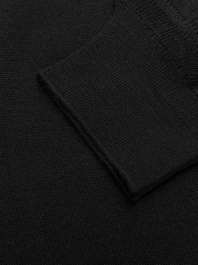 Shop Ermenegildo Zegna Long Sleeved Polo In Black
