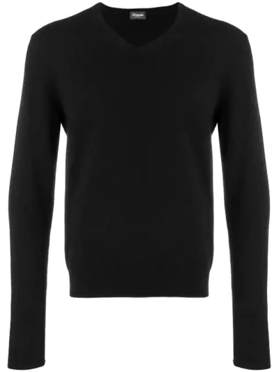 Drumohr V-neck Sweater In Black