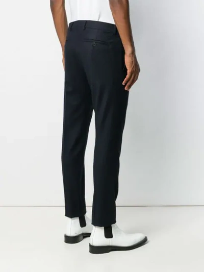 Shop Ami Alexandre Mattiussi Fitted Leg Trousers In 410 Navy