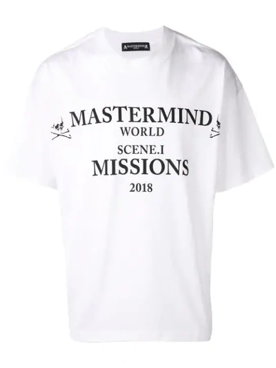 Shop Mastermind Japan Logo Patch T In White