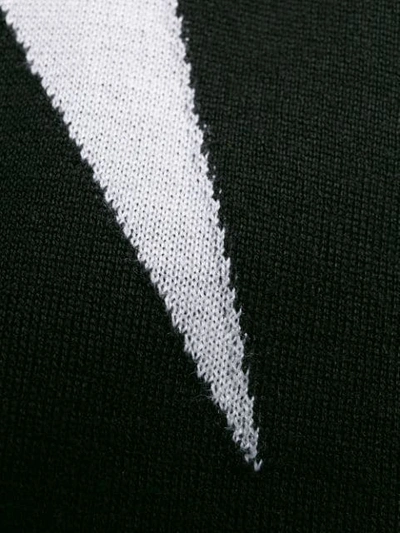 Shop Neil Barrett Thunderbolt Sweater In 042 Black  Off White