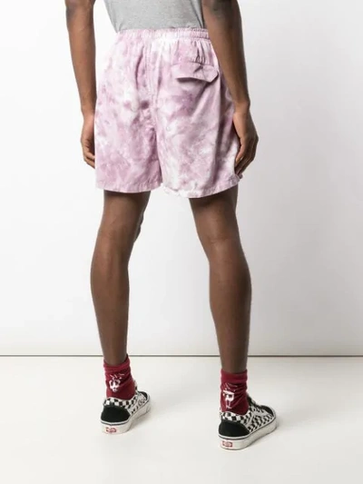 Shop Lost Daze Tie Dye Baggy Shorts In Purple