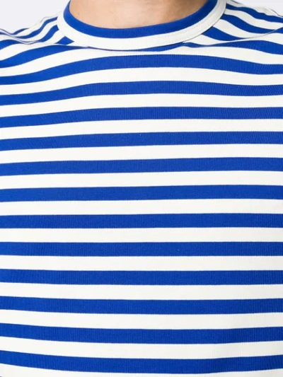 Shop Junya Watanabe Striped T-shirt In 1 White Blue