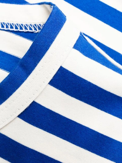 Shop Junya Watanabe Striped T-shirt In 1 White Blue