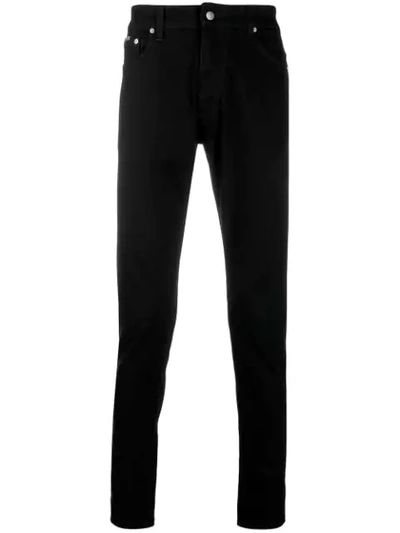 Represent Distressed Skinny Jeans In Jet Black