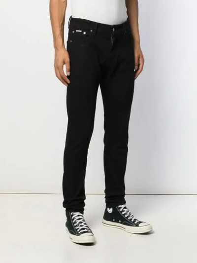 Represent Distressed Skinny Jeans In Jet Black