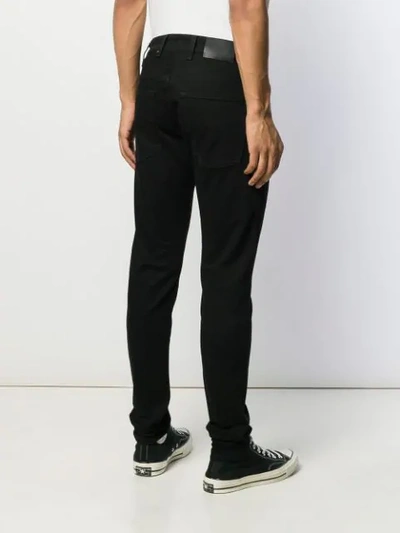 Represent Distressed Skinny Jeans In Jet Black