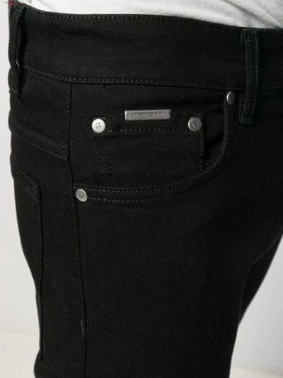 Represent Distressed Skinny Jeans In Jet Black