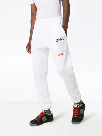 Shop Heron Preston Nasa Text Print Sweatpants In White