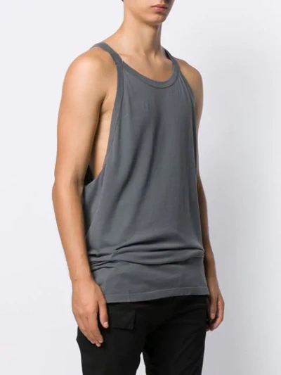 RICK OWENS DRKSHDW OVERSIZED TANK TOP - 灰色