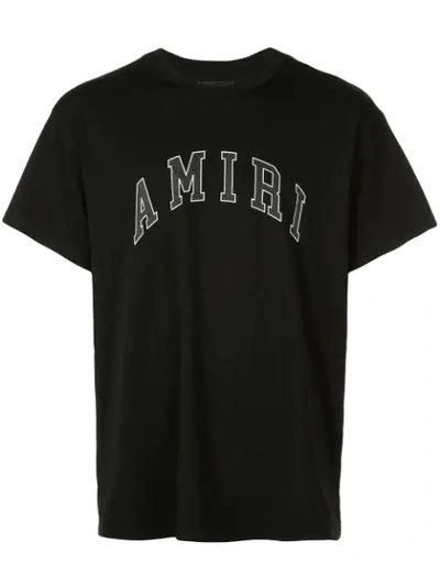 Shop Amiri Printed Logo T-shirt In Black