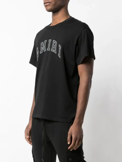 Shop Amiri Printed Logo T-shirt In Black