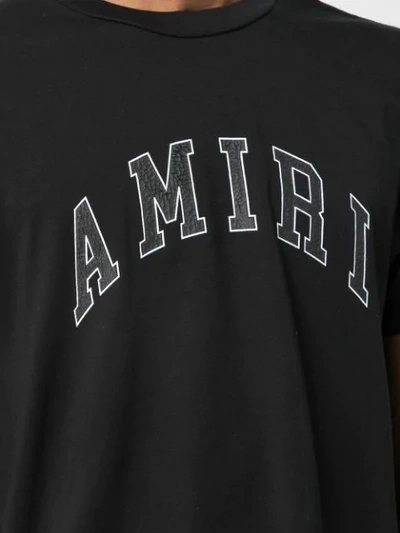 Shop Amiri Printed Logo T-shirt In Black