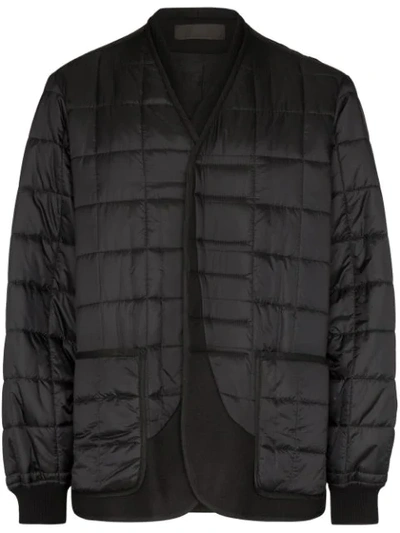 Shop Haider Ackermann Quilted Collarless Jacket In Black