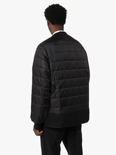 Shop Haider Ackermann Quilted Collarless Jacket In Black