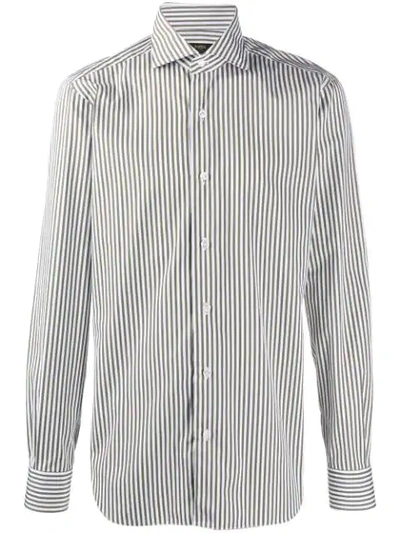 BARBA STRIPED SHIRT - 白色