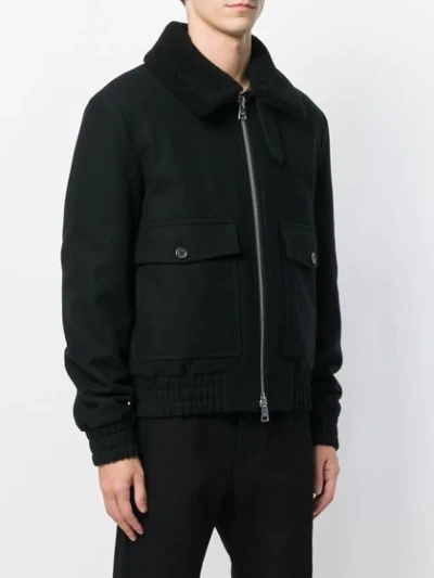 Shop Ami Alexandre Mattiussi Zipped Jacket In Black