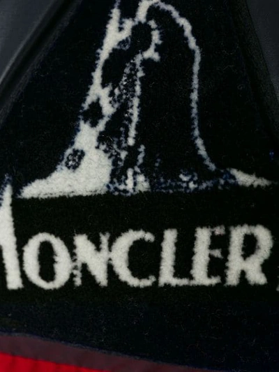 Shop Moncler Logo Patch Padded Jacket In Red