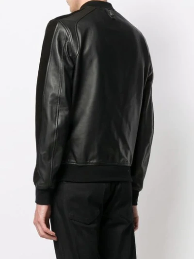 BILLIONAIRE ZIPPED BOMBER JACKET - 黑色