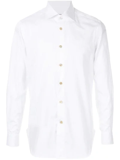 KITON 府绸衬衫 - 白色