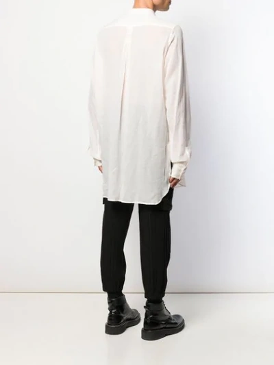 Shop Ann Demeulemeester Pleated Long-sleeve Shirt In Neutrals