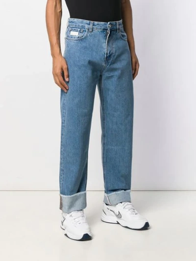 Shop Gcds Wide Leg Jeans . In Blue