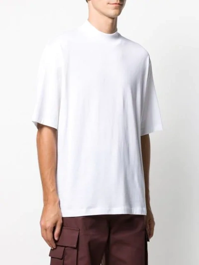 Shop Acne Studios Eagan Mock Neck T-shirt In White