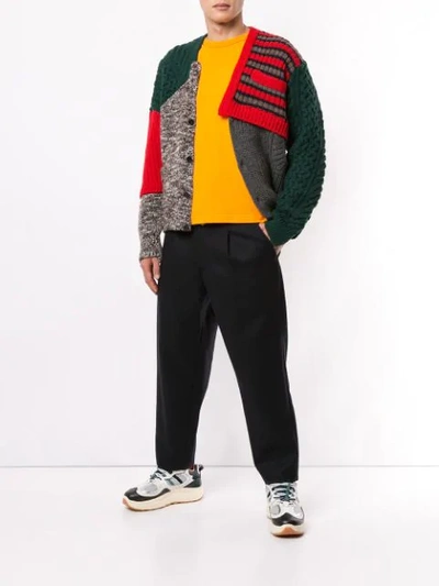 Shop Kolor Patchwork Cardigan In Multicolour